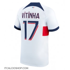 Paris Saint-Germain Vitinha #17 Seconda Maglia 2023-24 Manica Corta